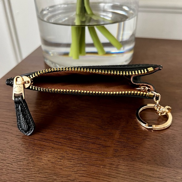 Coach Black & Gold Mini Skinny Id Case Keychain EUC 🖤 - Picture 3 of 5